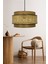 Krem-Kahve Rattan Hasır Dopia Avize, 28x14 cm, tekli, şık ve doğal aydınlatma seçeneği 1