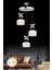 3'lü Metal Renkli LED Avize, 30x30 cm, Salon, Mutfak, Yatak Odası için ideal 1