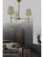 3'lü Modern Metal Avize, Konik Krem Abajur, 60x60 cm, Şık ve Şık Tasarım 2