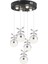 Lokken 5'li Yuvarlak 42 Watt Krom Kristal Ledli Modern Oturma Odası Salon Sarkıt Avize 2