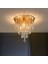 Ahenk Gold Kristal Taşlı Modern Salon Avize 1