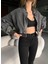 Cecibel Bomber Fermurlı Crop Denim Ceket 2