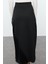 Kadın Moda Stil Midi Astarsız Örme Tesettür Saten Detaylı Örme Etek 5