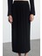 Kadın Moda Stil Maxi Astarsız Örme Yüksek Bel Pilise Esnek Maxi Örme Etek 1