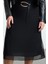 Kadın Moda Stil Midi Astarsız Örme Büyük Beden Tül Örme Etek 1