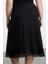 Kadın Moda Stil Midi Astarsız Örme Büyük Beden Tül Örme Etek 5