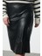 Kadın Moda Stil Midi Astarsız Dokuma Büyük Beden Dokuma Etek 3