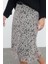 Kadın Moda Stil Midi Astarsız Örme Büyük Beden Animal Desenli Örme Etek 3