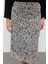 Kadın Moda Stil Midi Astarsız Örme Büyük Beden Animal Desenli Örme Etek 5