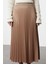 Kadın Moda Stil Maxi Astarsız Örme Tesettür Piliseli Uzun Esnek Örme Etek 1