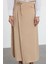Kadın Moda Stil Maxi Astarsız Dokuma Tesettür Kapaklı Cep Detaylı Dokuma Etek 1