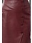 Kadın Moda Stil Midi Astarsız Dokuma Limited Edition Suni Yılan Derisi Yırtmaç Detaylı Dokuma Etek 4