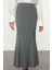 Kadın Moda Stil Midi Astarsız Dokuma Godeli Balık Shape Maxi Boy Dokuma Etek 1