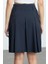 Kadın Moda Stil Midi Astarsız Dokuma Pileli Yırtmaçlı Midi Boy Dokuma Etek 5