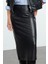 Kadın Moda Stil Maxi Astarsız Örme Yüksek Bel Kalem Vücuda Oturan Yırtmaçlı Etek 2