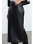 Kadın Moda Stil Maxi Astarsız Örme Yüksek Bel Kalem Vücuda Oturan Yırtmaçlı Etek 3