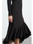 Kadın Moda Stil Midi Astarsız Örme Asimetrik Esnek Midi Örme Etek 2