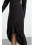 Kadın Moda Stil Midi Astarsız Örme Asimetrik Esnek Midi Örme Etek 3
