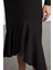 Kadın Moda Stil Midi Astarsız Örme Asimetrik Esnek Midi Örme Etek 4