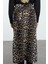 Kadın Moda Stil Maxi Astarsız Dokuma Animal Leopar Desenli Önden Yırtmaçlı Maxi Boy Dokuma Etek 5