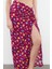 Kadın Moda Stil Maxi Astarsız Dokuma Desenli Yırtmaç Detaylı Midi Boy Dokuma Etek 2