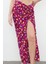 Kadın Moda Stil Maxi Astarsız Dokuma Desenli Yırtmaç Detaylı Midi Boy Dokuma Etek 3