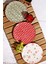 6'lı Özel Tasarım Handmade 21 cm Yılbaşı Pasta Tabak Seti - 6 Adet Yeni Yıl Serisi Pasta Tabak Seti 3