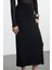 Modern Tarz Astarsız Örme Maxi Boy Büzgü Drape Detaylı Maxi Anvelop Esnek Etek 3