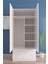 Çocuk Odası 2 Kapaklı Lonely Cat Gardırop 5 Raflı 2 Çekmeceli Askılı Elbise Dolabı 4