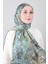 Linda Etnik Desen Şal 1717-10 Yeşil-Su Mavisi 1