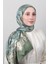 Linda Etnik Desen Şal 1717-10 Yeşil-Su Mavisi 2