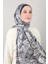 Linda Etnik Desen Şal 1717-4 Siyah-Gri 1