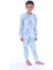 Pamuk Kız ve Erkek Çocuk Için Unisex Uzun Kollu Sevimli Aslan ve Kedi Desenli Pijama Takımı (3,4,5,6,7,8 Yaş) 3