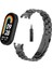 Xiaomi Mi Band 8/mi Band 9 Uyumlu Paslanmaz Çelik Kısaltılabilir Baklalı Kordon 1