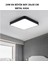 Antrasit Kare Led Armatür 30x30cm, 6500K Beyaz Işık, Metal Materyal 2