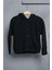 Kız ve Erkek Çocuklar Için Siyah Triko Kapüşonlu Sweatshirt – Rahat ve Şık Günlük Giyim 2