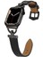 Apple Watch 3/4/5/6/7/se/8/9/10/ultra-Ultra 2 Seri 38-40-41MM Krd-53 Yarım Halka ve Deri Gövdeli Kordon 1