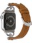 Apple Watch 3/4/5/6/7/se/8/9/10/ultra-Ultra 2 Seri 38-40-41MM Krd-53 Yarım Halka ve Deri Gövdeli Kordon 2