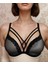 Margaret Siyah Gri Dantelli Balenli Desteksiz Vintage Önü Şeritli Sütyen 2