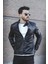Tuci Demian Kısa Yaka Slim Fit Erkek Deri Ceket 1