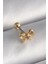 Yeni Xdn Çelik Gold Renk Zirkon Taşlı Kurdele Tragus Piercing 1