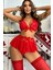 Modlive Kırmızı Etek Modeli Sütyen Etek Takım Modelleri 52113 2