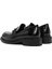 Kadın Siyah Toka Detaylı Deri Maskülen Loafer 24WFD200922 5