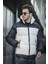 Moi Slim Fit Parçalı Dik Yaka Erkek Dolum Şişme Peluş Mont 2