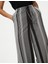 Yüksek Bel Desenli Wide Leg Pantolon 3