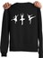 Bale Dans Balerin Dansçı Dance Tasarım 3 Iplik Geniş Kalıp Siyah Sweatshirt 4