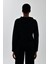 Kadın Siyah Sol Göğsü Logo Detaylı Fermuarlı Kapüşonlu Sweatshirt 4