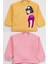 Kız Çocuk Orta Kalınlıkta Baskılı 2'li Paket Sweatshirt 1