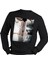 Bale Dans Balerin Dansçı Dance Tasarım Baskılı 3 Iplik Geniş Kalıp Siyah Sweatshirt 2