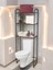 Metal Ayaklı 3 Raflı Banyo Rafı Klozet Üstü Dekoratif Raf Askılık Organizer 8